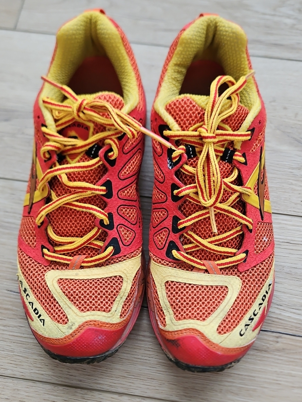Brooks Cascadia Trail Running Shoes in Orange & Yellow